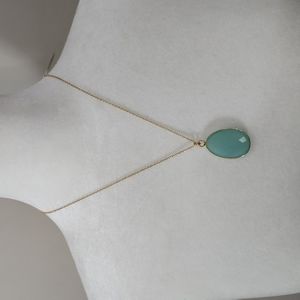 **HP**Nwt Johnny Was Aqua Chalcedony Pendant Necklace